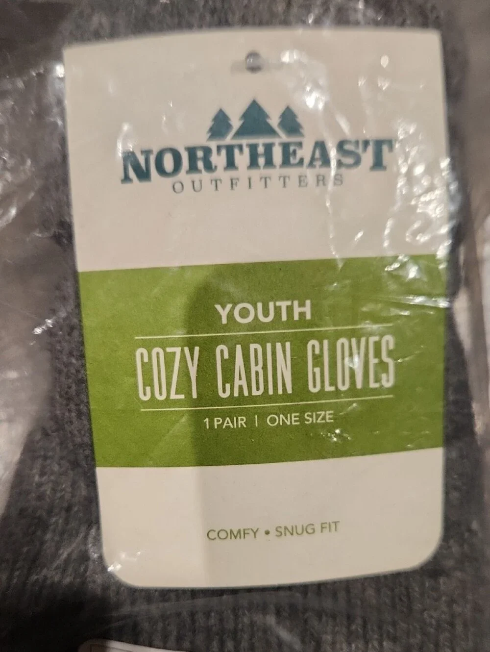 NWT Northeast Outfitters Youth Cozy Cabin Gloves - Gray O/S